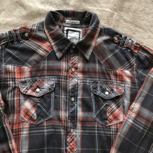 BKE Mens Slim Fit Button Down L/S Shirt X-Large - Picture 12 of 13